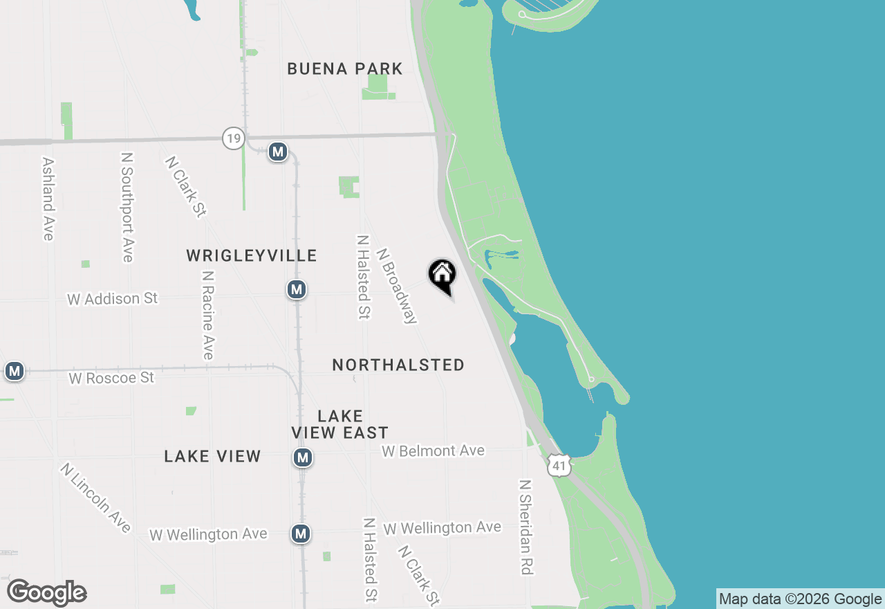 Map of 3519 N Pine Grove Avenue #1S, Chicago, IL 60657