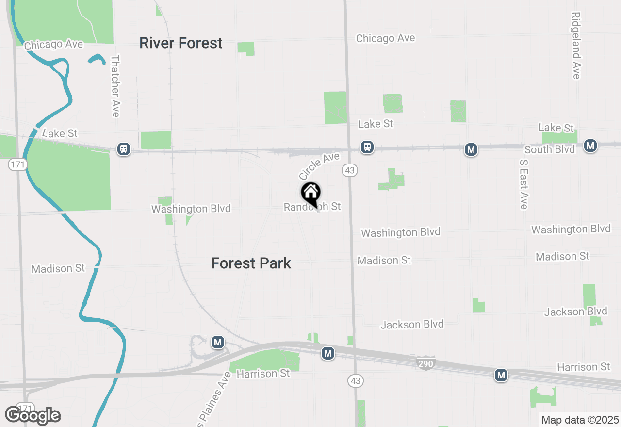 Map of 7314 Randolph Street #3H, Forest Park, IL 60130