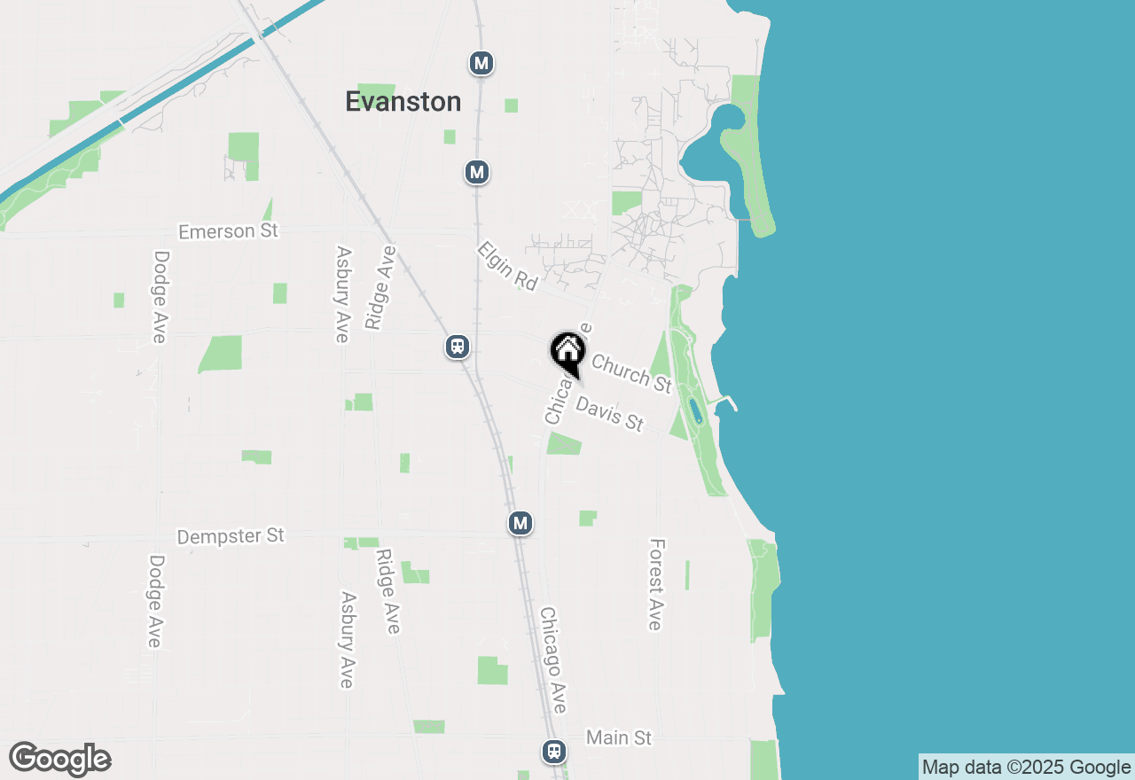 Map of 1609 A Chicago Avenue, Evanston, IL 60201