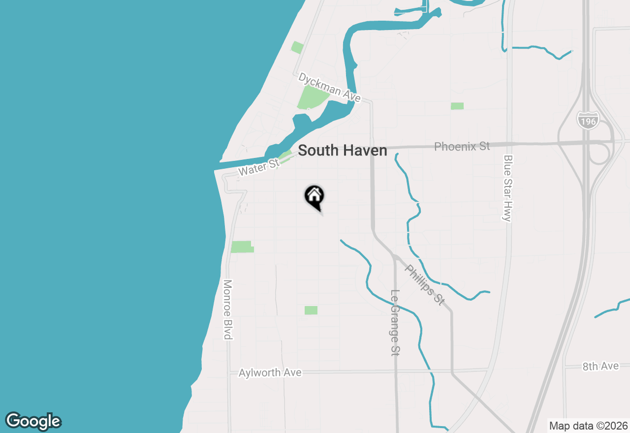 Map of 334 Van Buren Street, South Haven, MI 49090