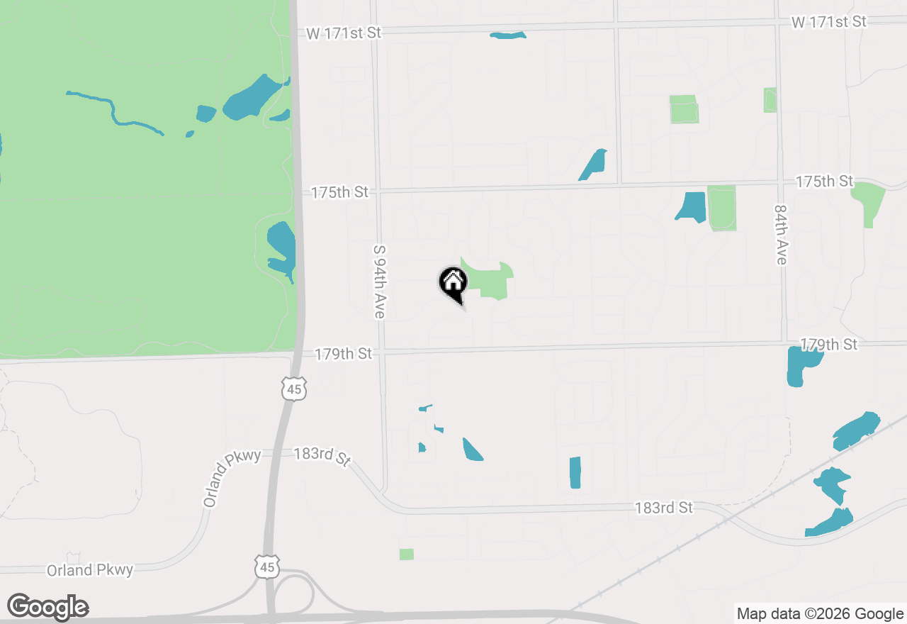 Map of 9224 Greenwood Drive, Tinley Park, IL 60487