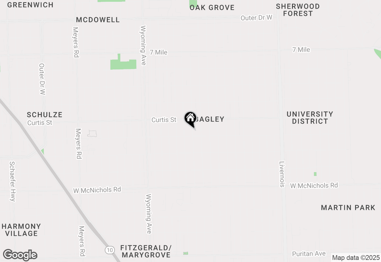 Map of 18033 Northlawn Street, Detroit, MI 48221