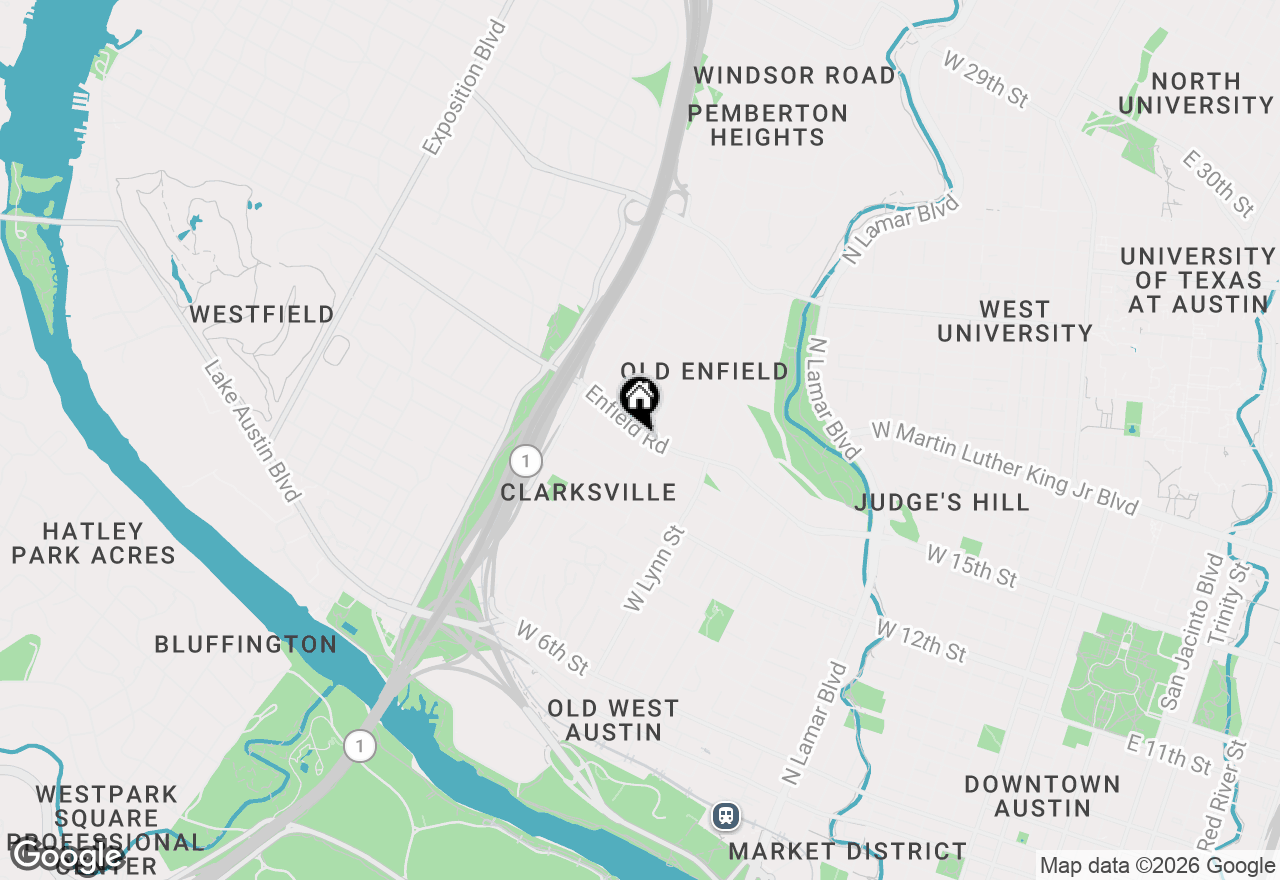 Map of 1410 Woodlawn Blvd #A, Austin, TX 78703