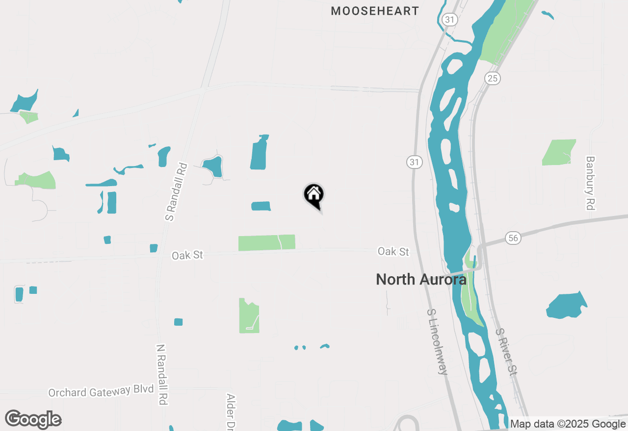 Map of 207 Maplewood Drive, North Aurora, IL 60542