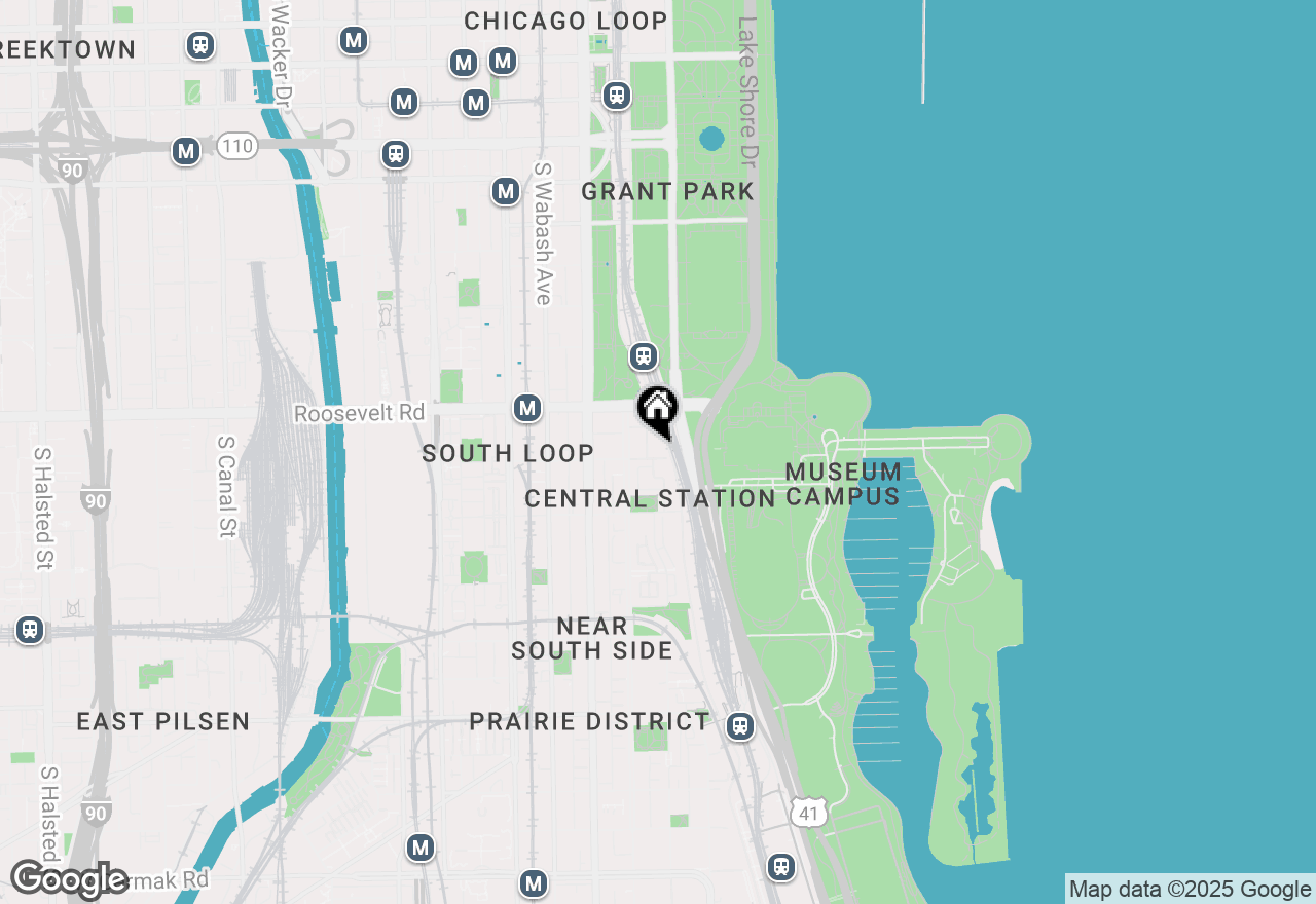 Map of 1235 S Prairie Avenue #2808, Chicago, IL 60605