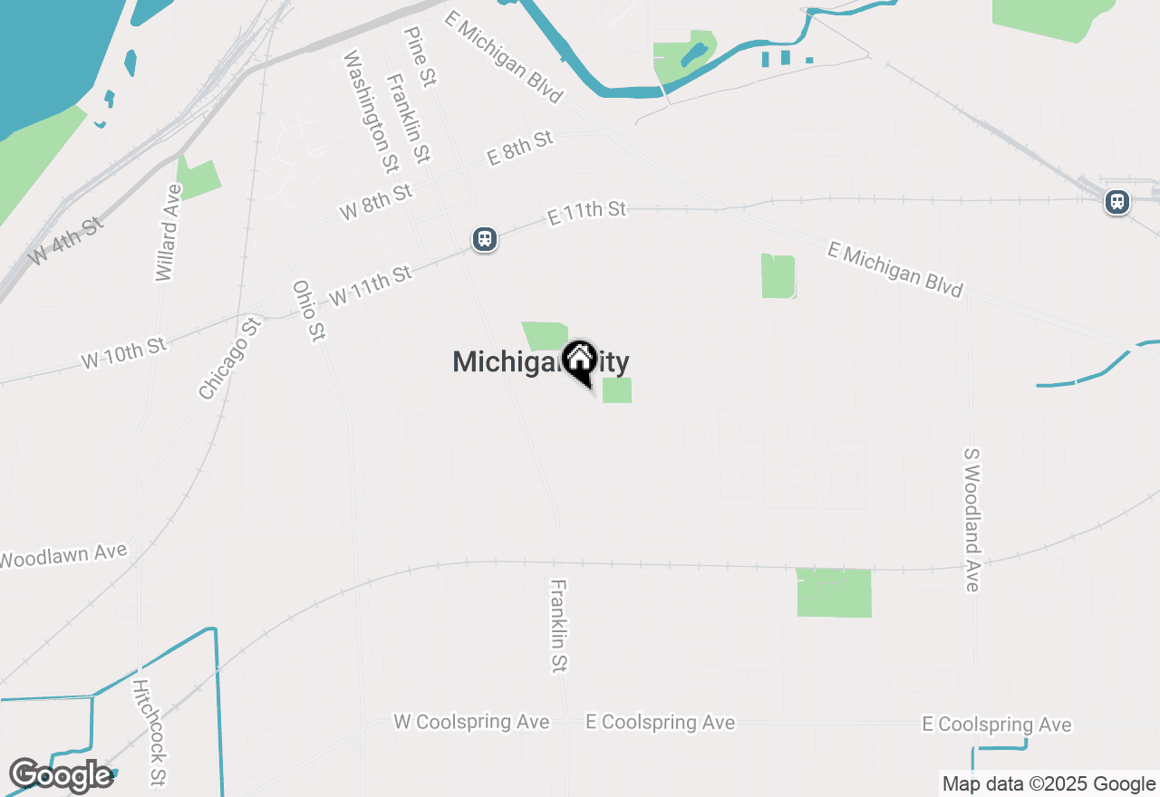 Map of 208 E Barker Avenue, Michigan City, IN 46360