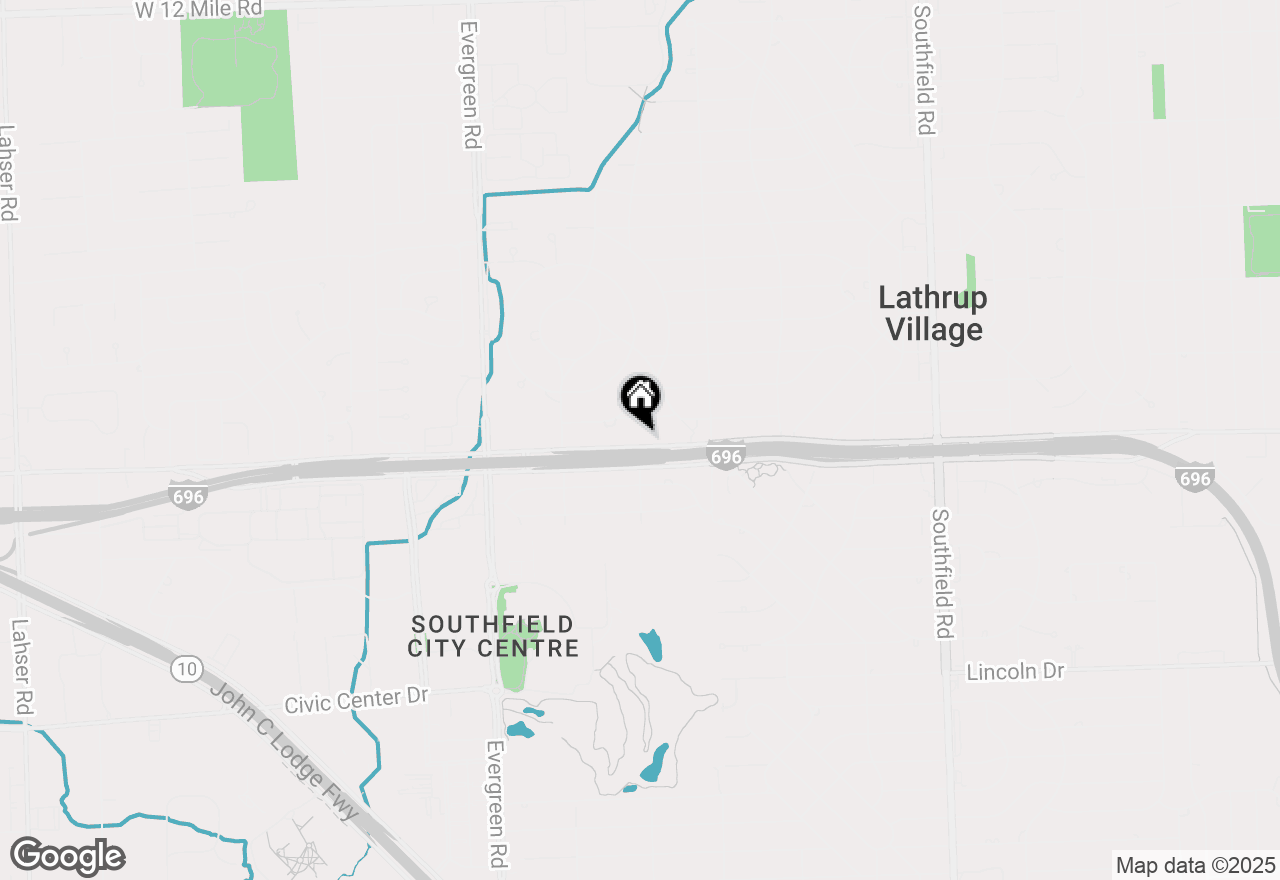Map of 19236 W 11 Mile Road, Lathrup Village, MI 48076