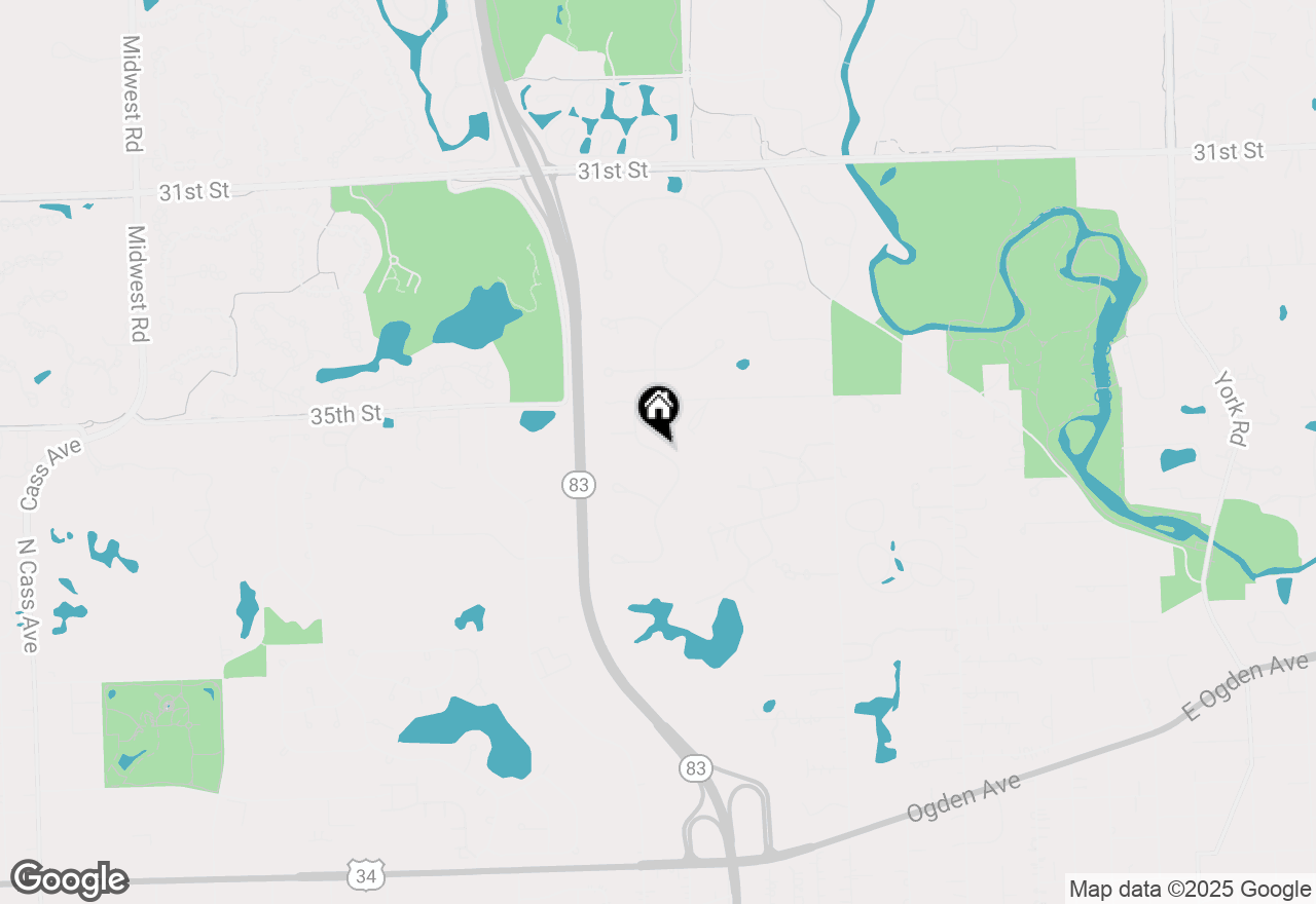 Map of 8 Templeton Drive, Oak Brook, IL 60523