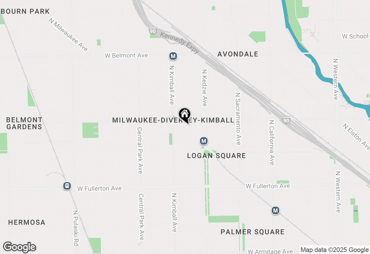 Map of 2740 N Spaulding Avenue #204, Chicago, IL 60647