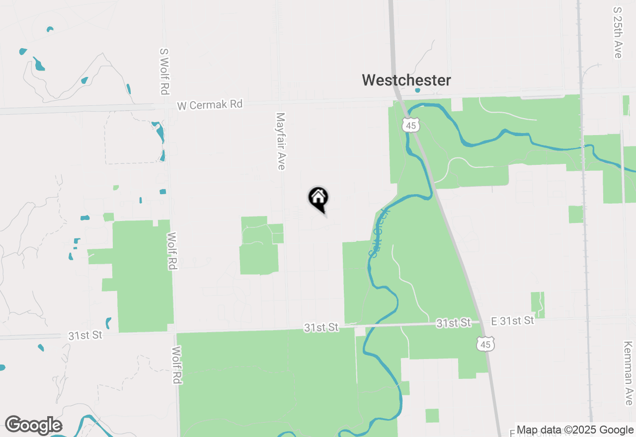 Map of 10661 Newbury Street, Westchester, IL 60154