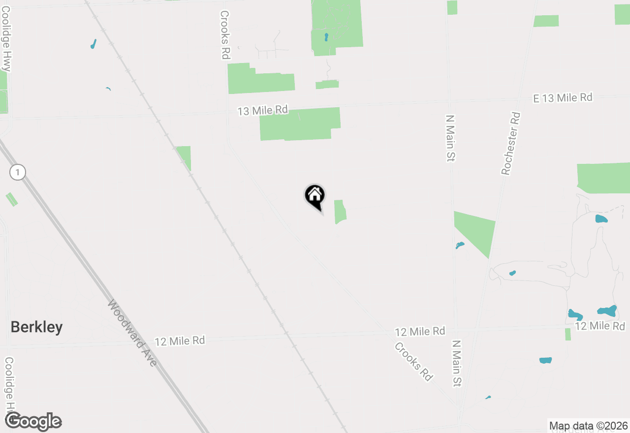 Map of 1103 W Webster Road, Royal Oak, MI 48073