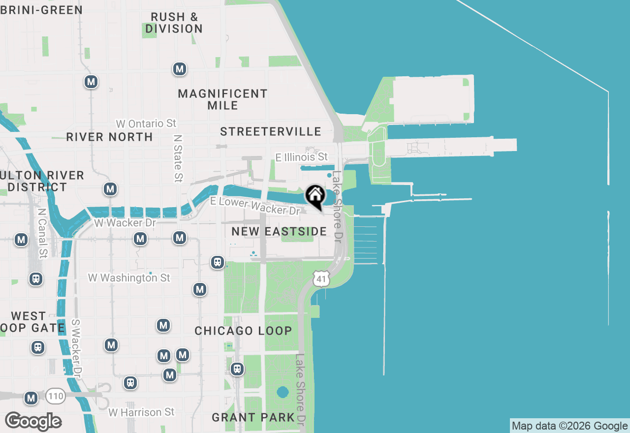 Map of 420 E Waterside Drive #1802, Chicago, IL 60601
