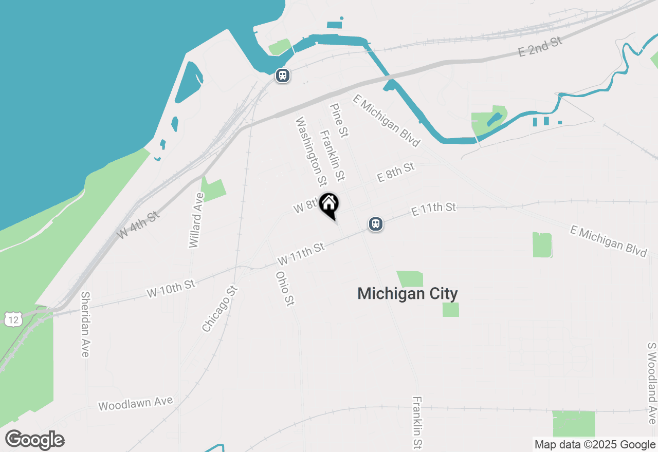 Map of 215 W 10th Street, Michigan City, IN 46360