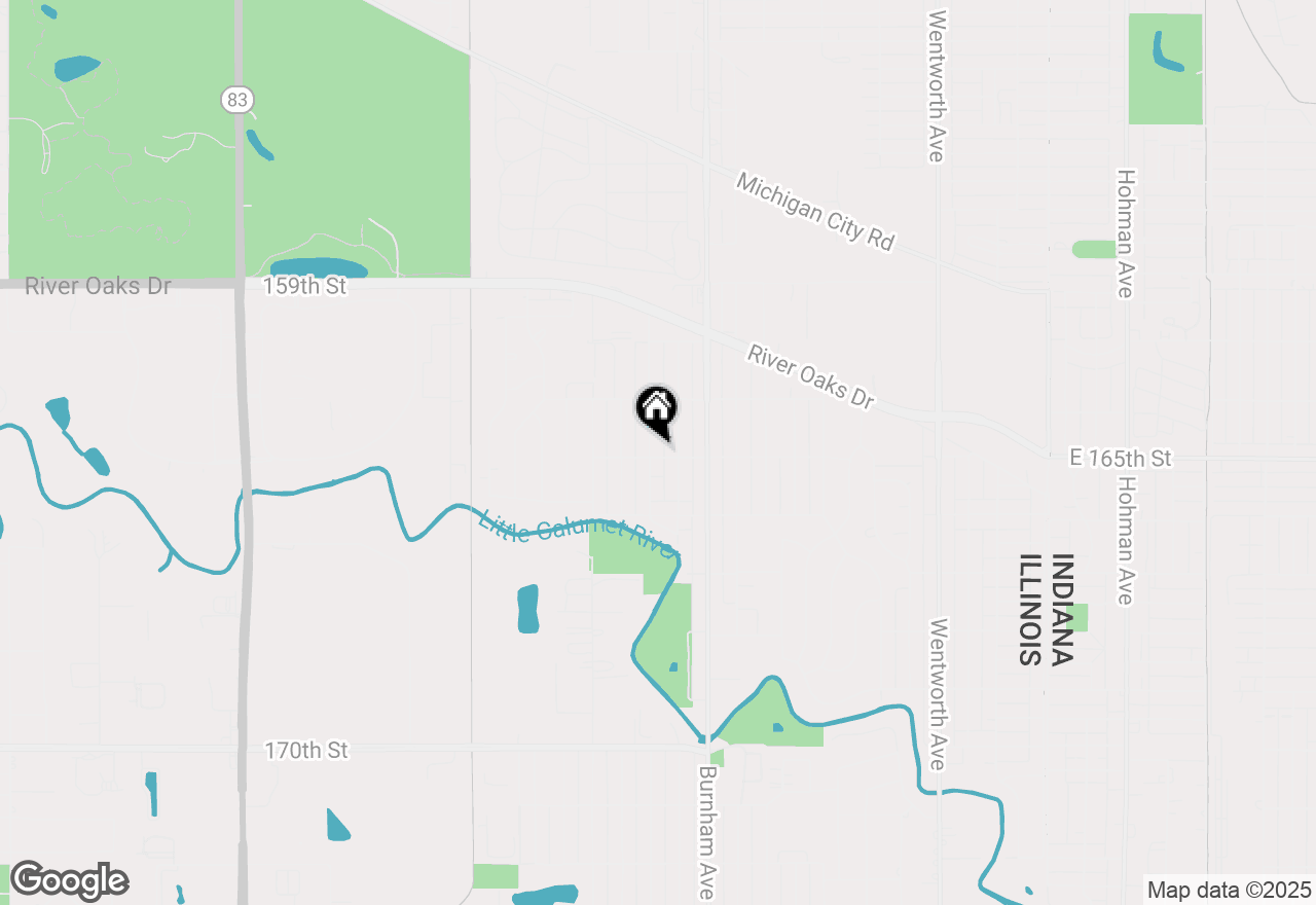 Map of 1345 Mackinaw Avenue, Calumet City, IL 60409