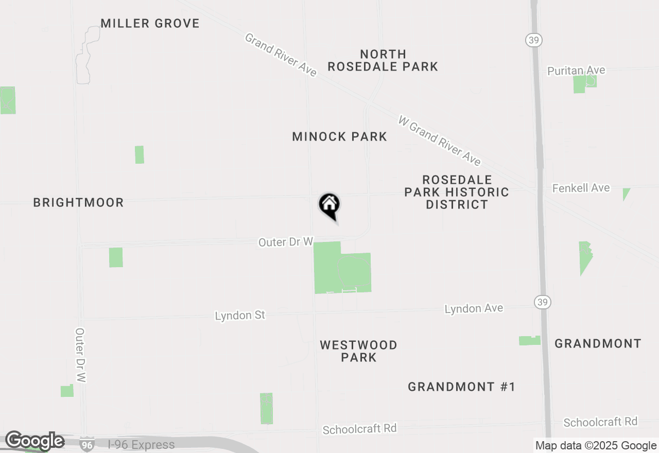 Map of 15040 Plainview Avenue, Detroit, MI 48223