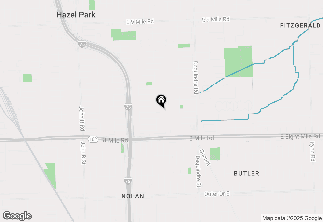 Map of 1443 E Milton Avenue, Hazel Park, MI 48030