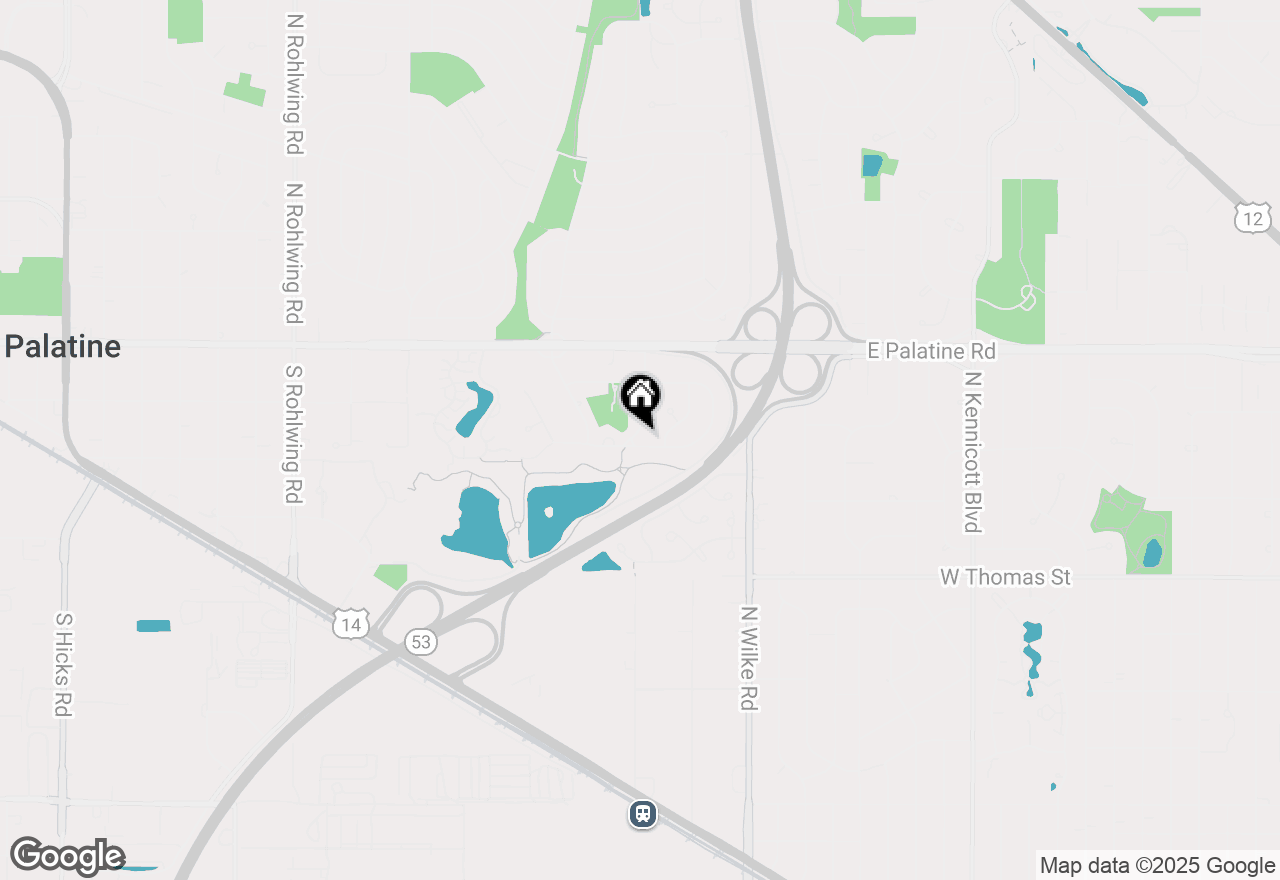 Map of 145 S Belle Avenue, Palatine, IL 60074