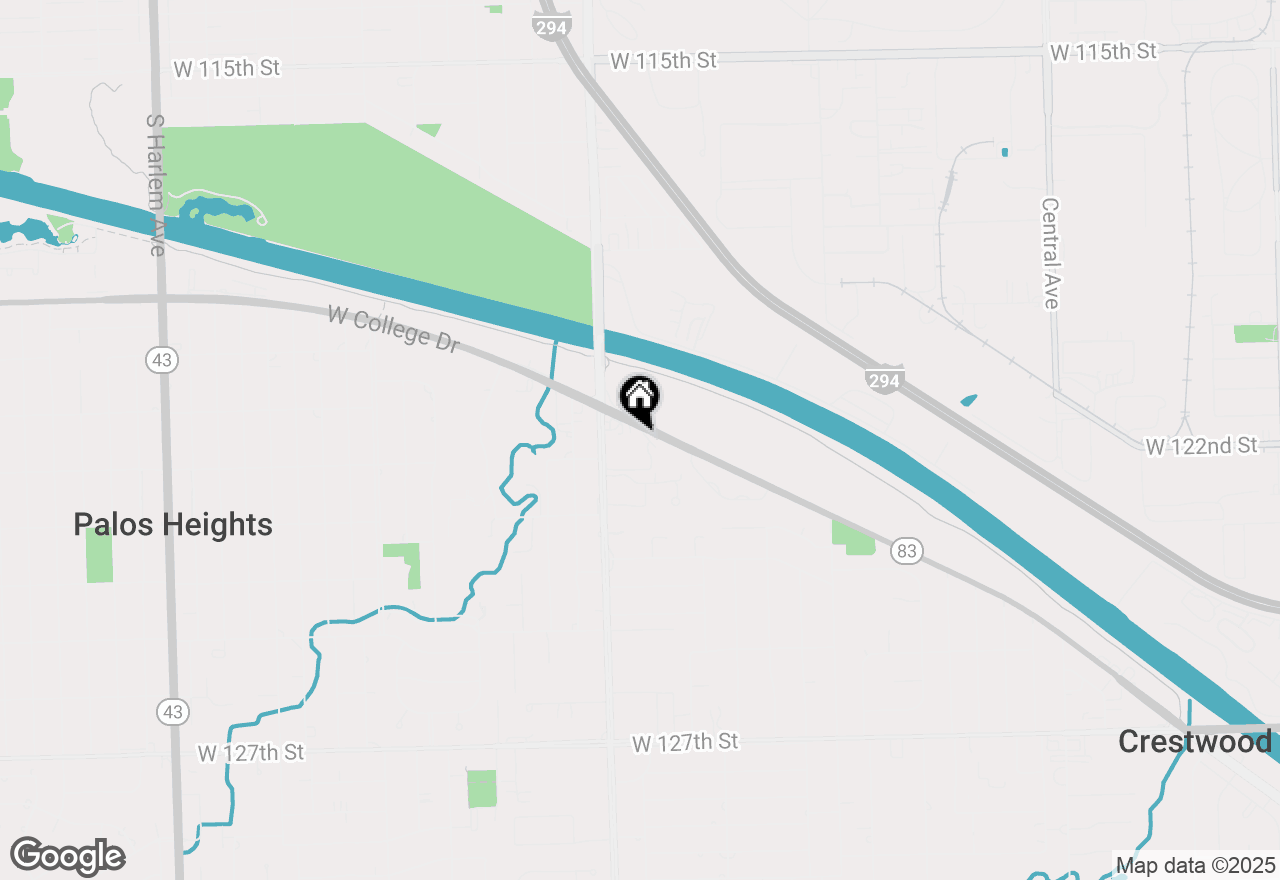 Map of (Address confidential), Palos Heights, Illinois 60463