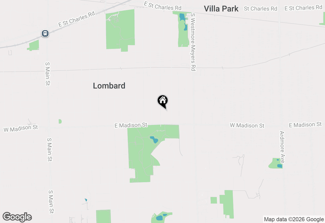 Map of 543 S Chase Avenue, Lombard, IL 60148