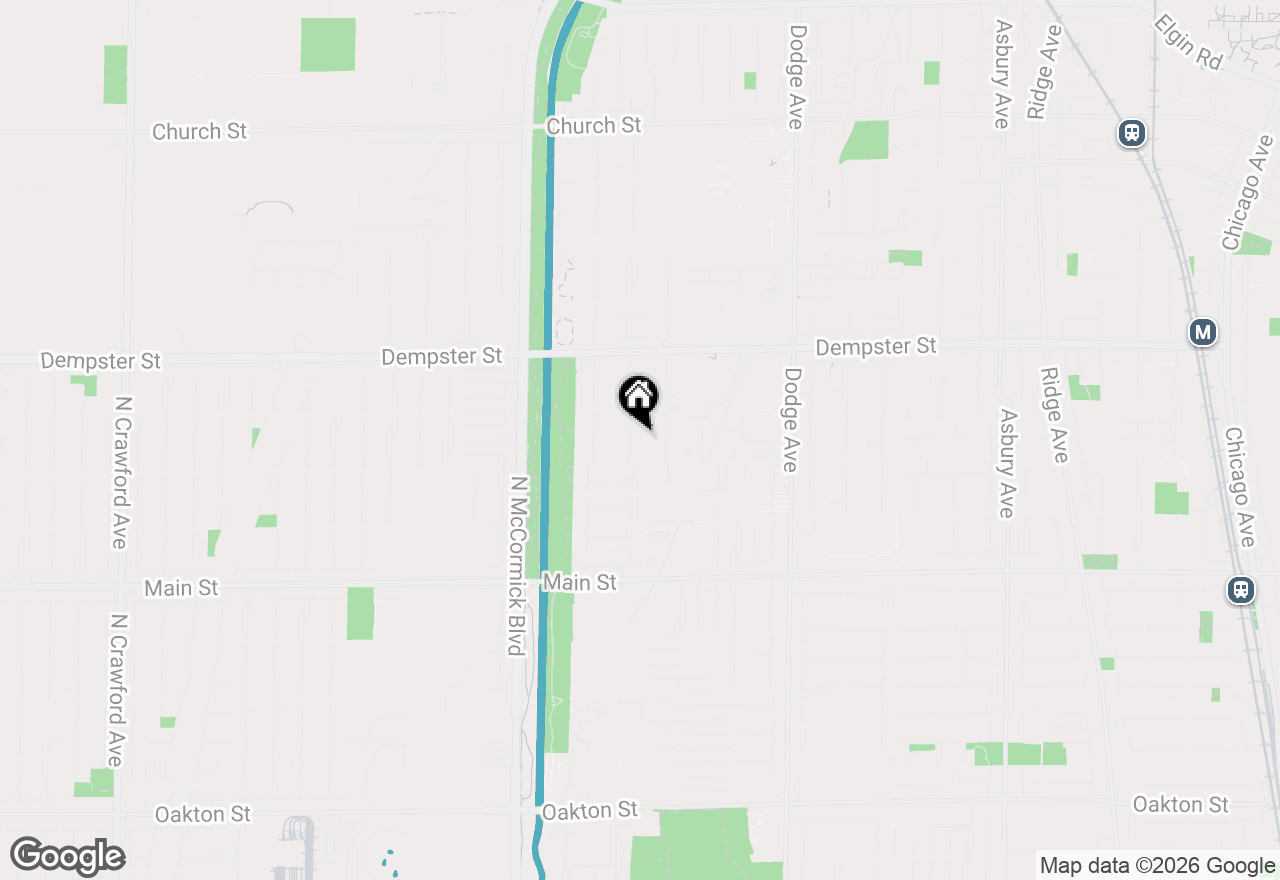 Map of 1120 Pitner Avenue, Evanston, IL 60202