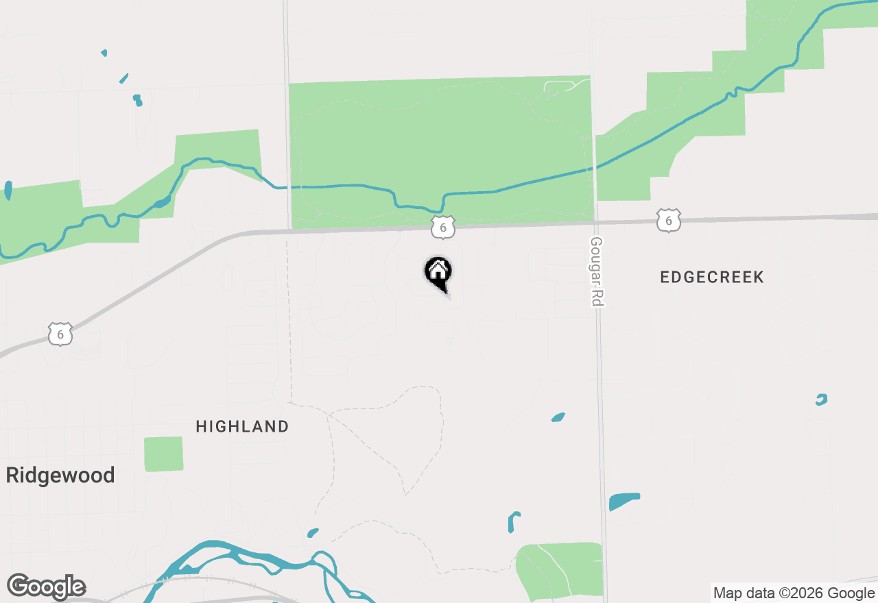 Map of 2712 Misty Brook Lane, Joliet, IL 60432