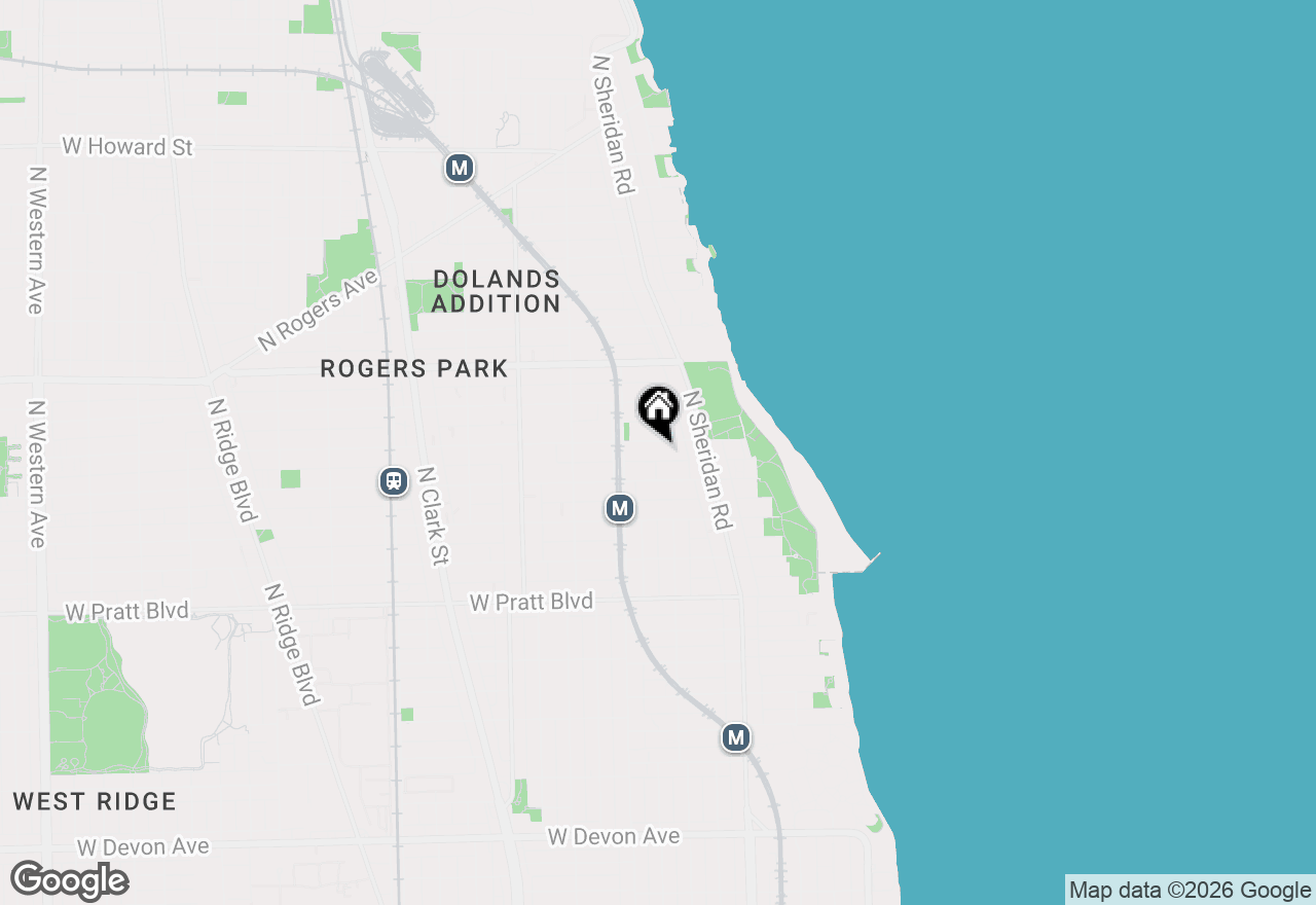 Map of 1345 W Greenleaf Avenue #3S, Chicago, IL 60626