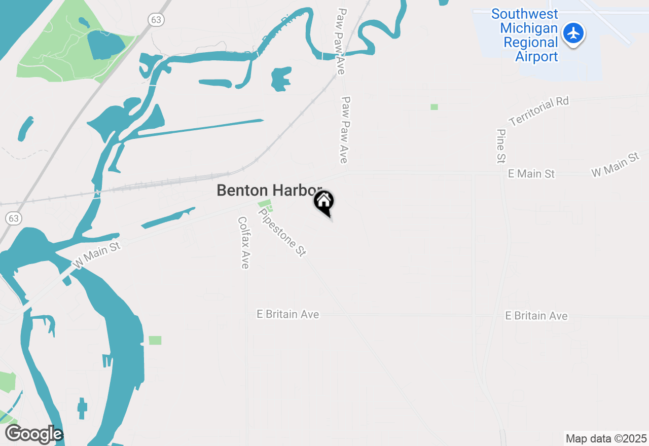 Map of 363 Brunson Avenue, Benton Harbor, MI 49022