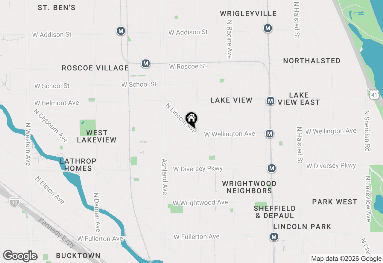 Map of 3024 N Lincoln Avenue #H, Chicago, IL 60657