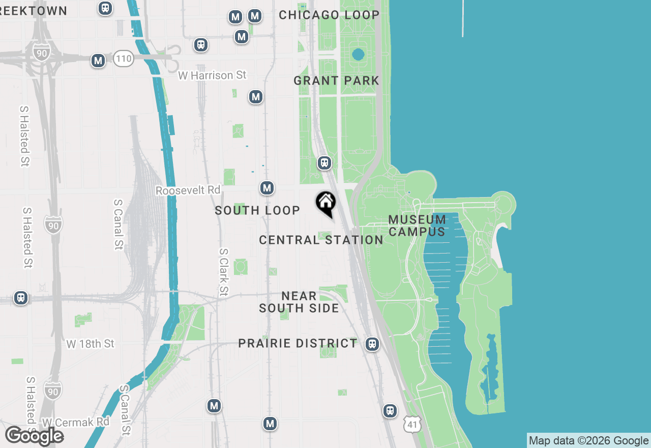 Map of 1322 S Prairie Avenue #1706, Chicago, IL 60605