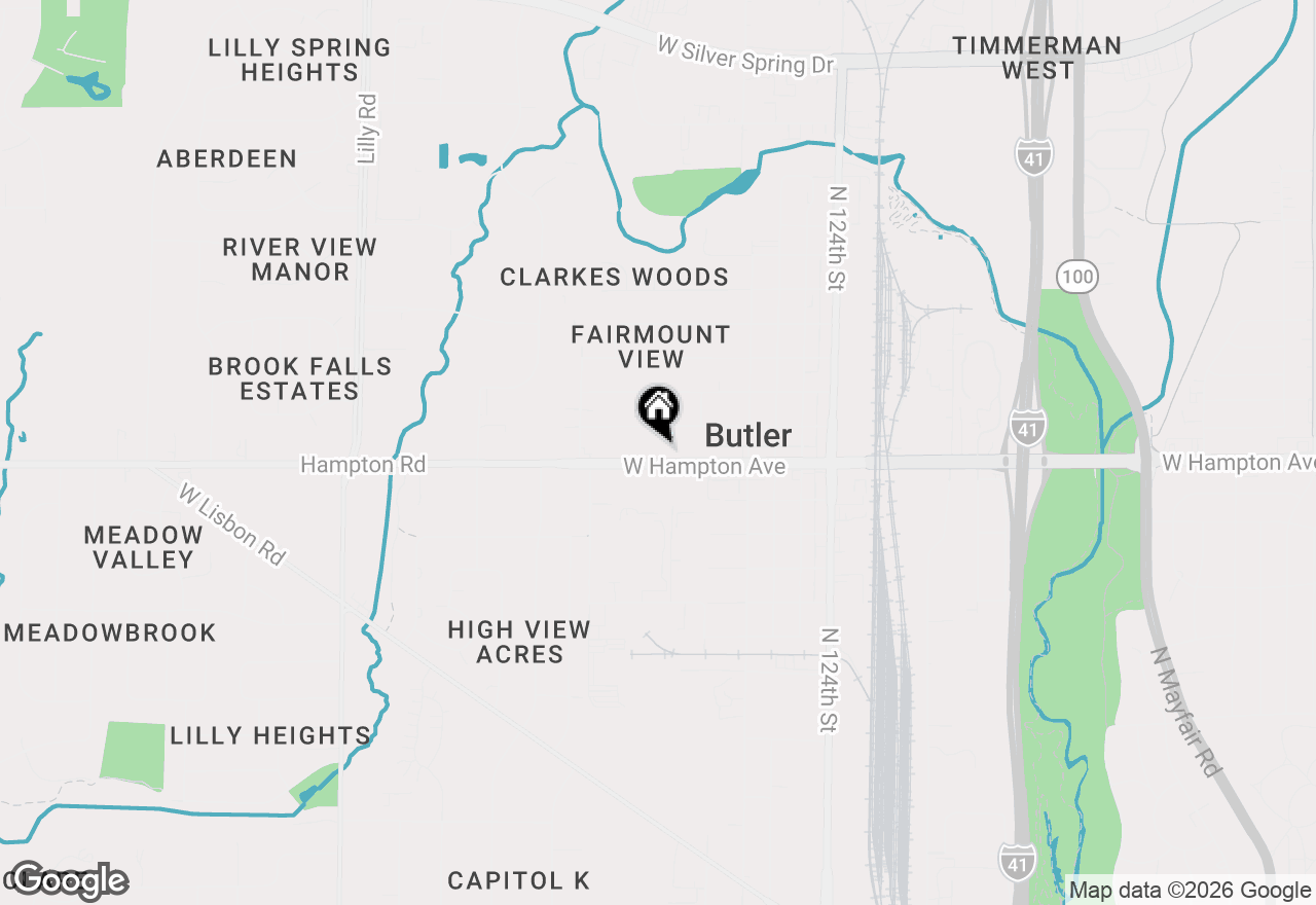 Map of 12814 W Hampton Ave, Butler, WI 53007