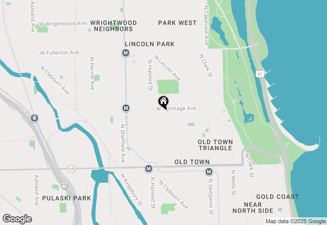 Map of 1960 N Orchard Street, Chicago, IL 60614