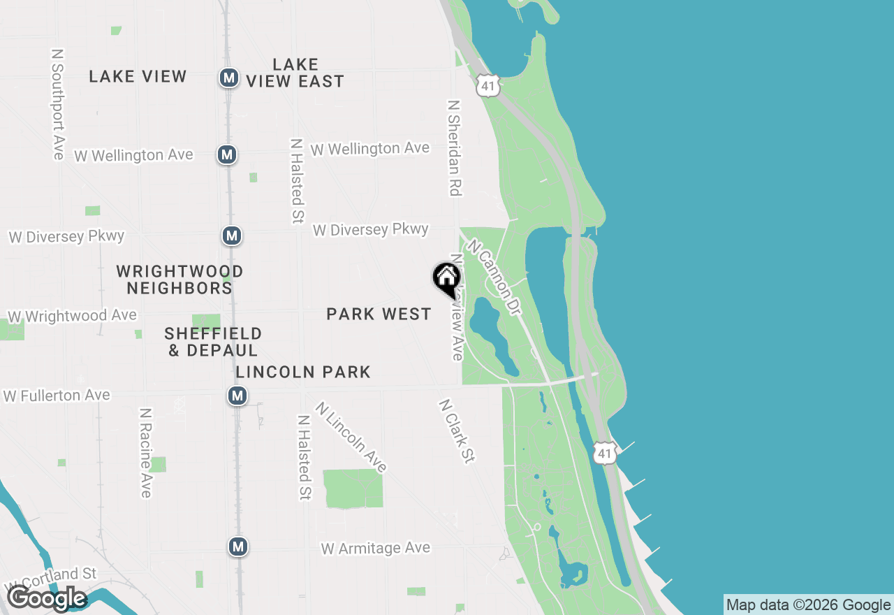 Map of 2550 N Lakeview Avenue #N604, Chicago, IL 60614