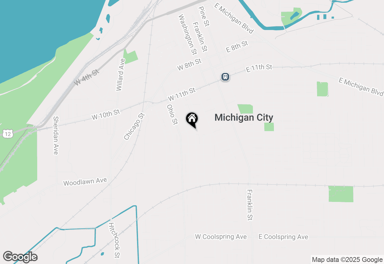 Map of 1607 Manhattan Street, Michigan City, IN 46360