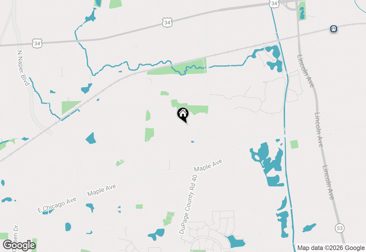 Map of 2183 Oak Hill Drive, Lisle, IL 60532