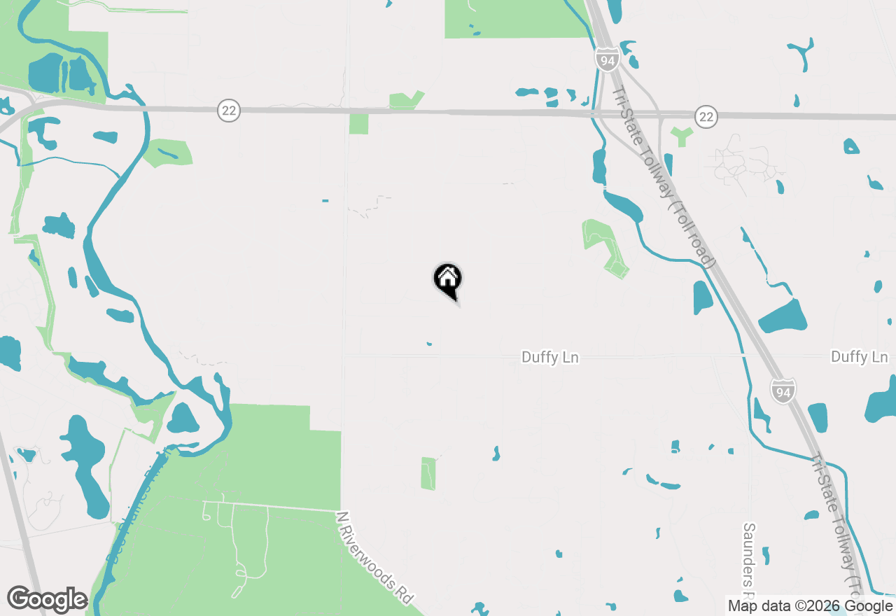 Map of 15 Dukes Lane, Lincolnshire, IL 60069
