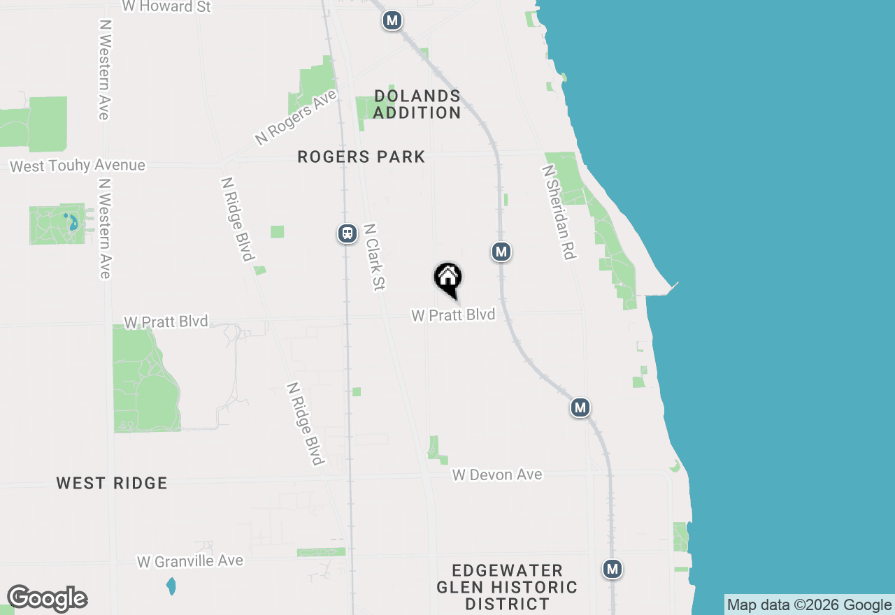 Map of 1536 W Pratt Boulevard #3D, Chicago, IL 60626