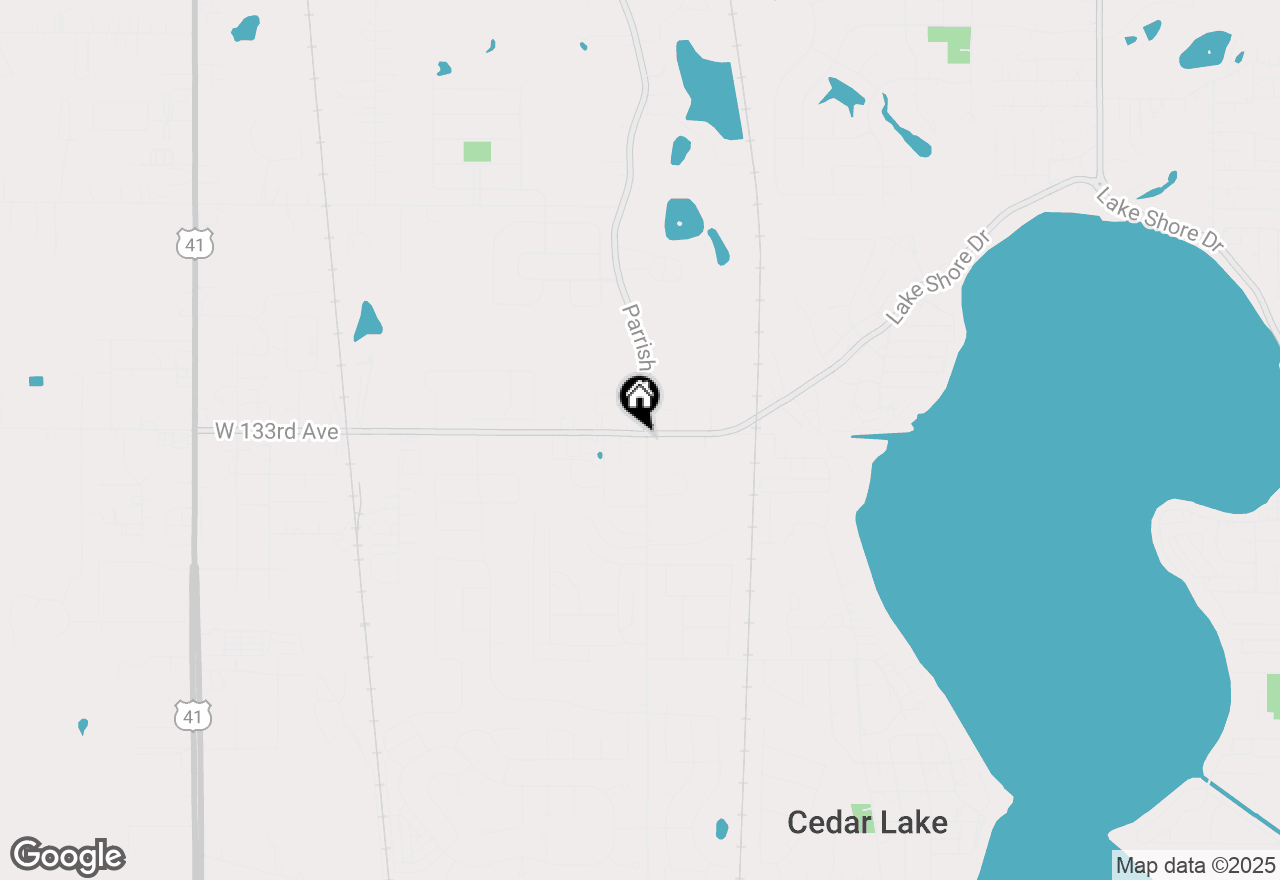 Map of 9603 W 133rd Avenue, Cedar Lake, IN 46303