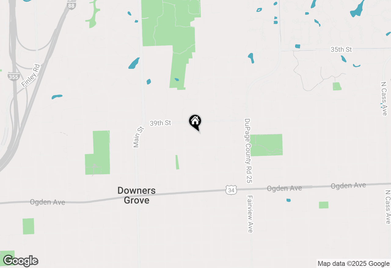 Map of 3926 Glendenning Road, Downers Grove, IL 60515