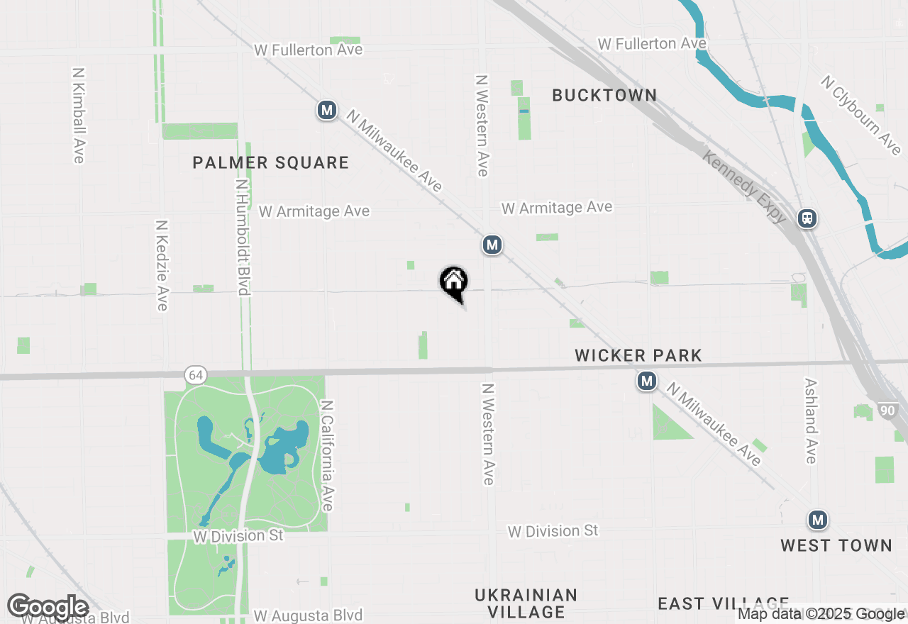 Map of 1729 N Campbell Avenue #2, Chicago, IL 60647