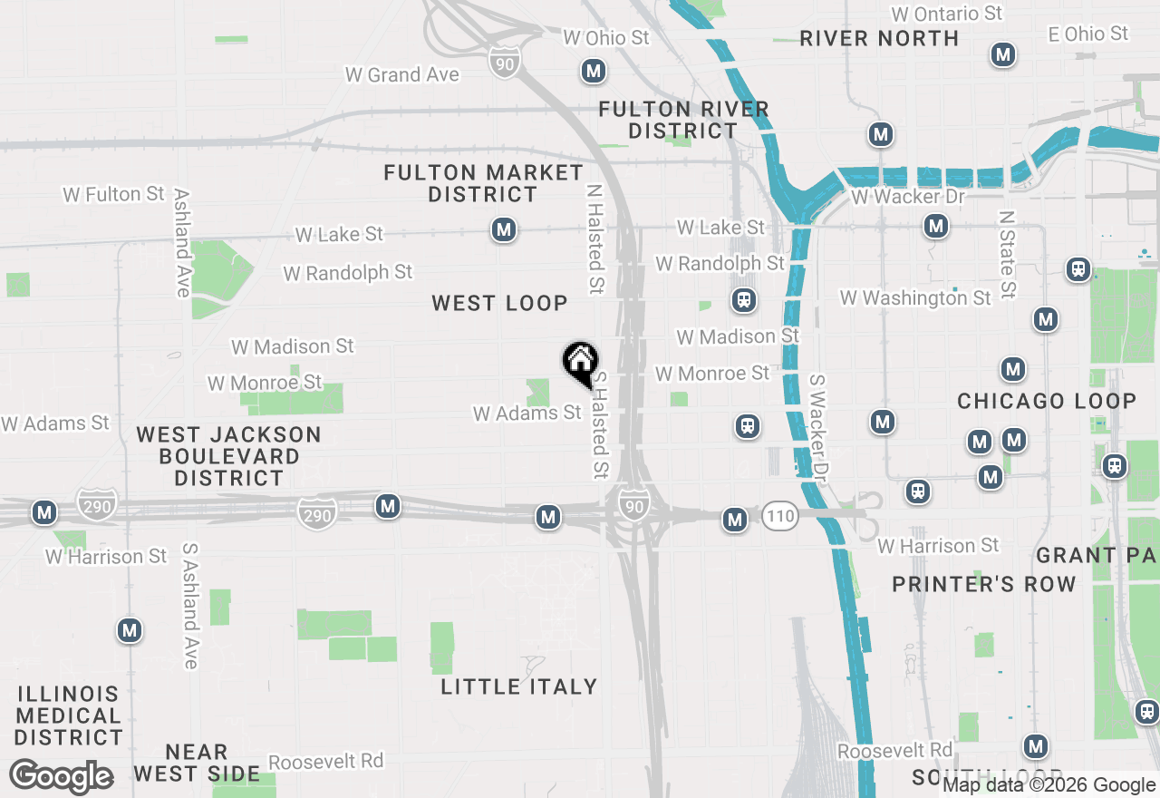 Map of 125 S Green Street #308A, Chicago, IL 60607