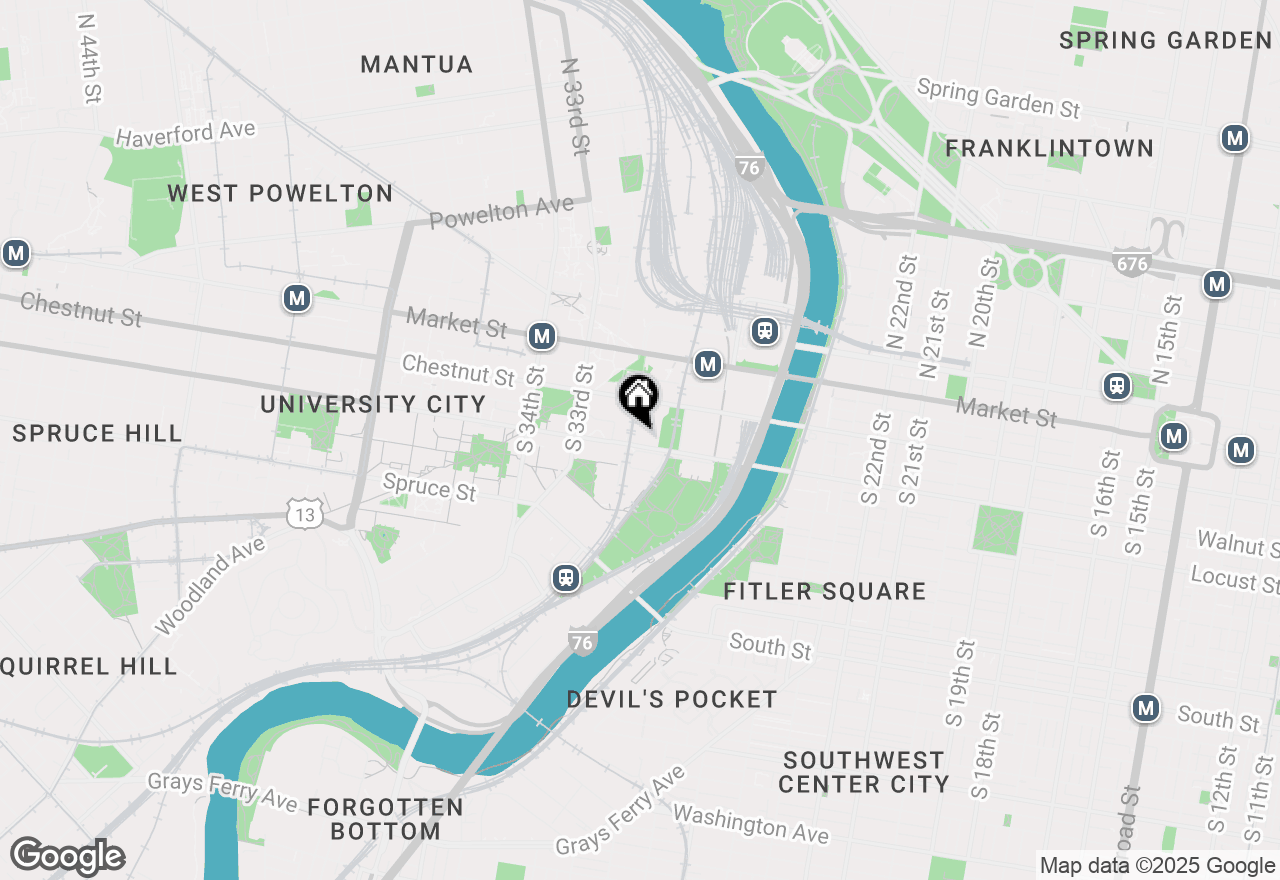 Map of 3131 Walnut Street #2B-318, Philadelphia, PA 19104