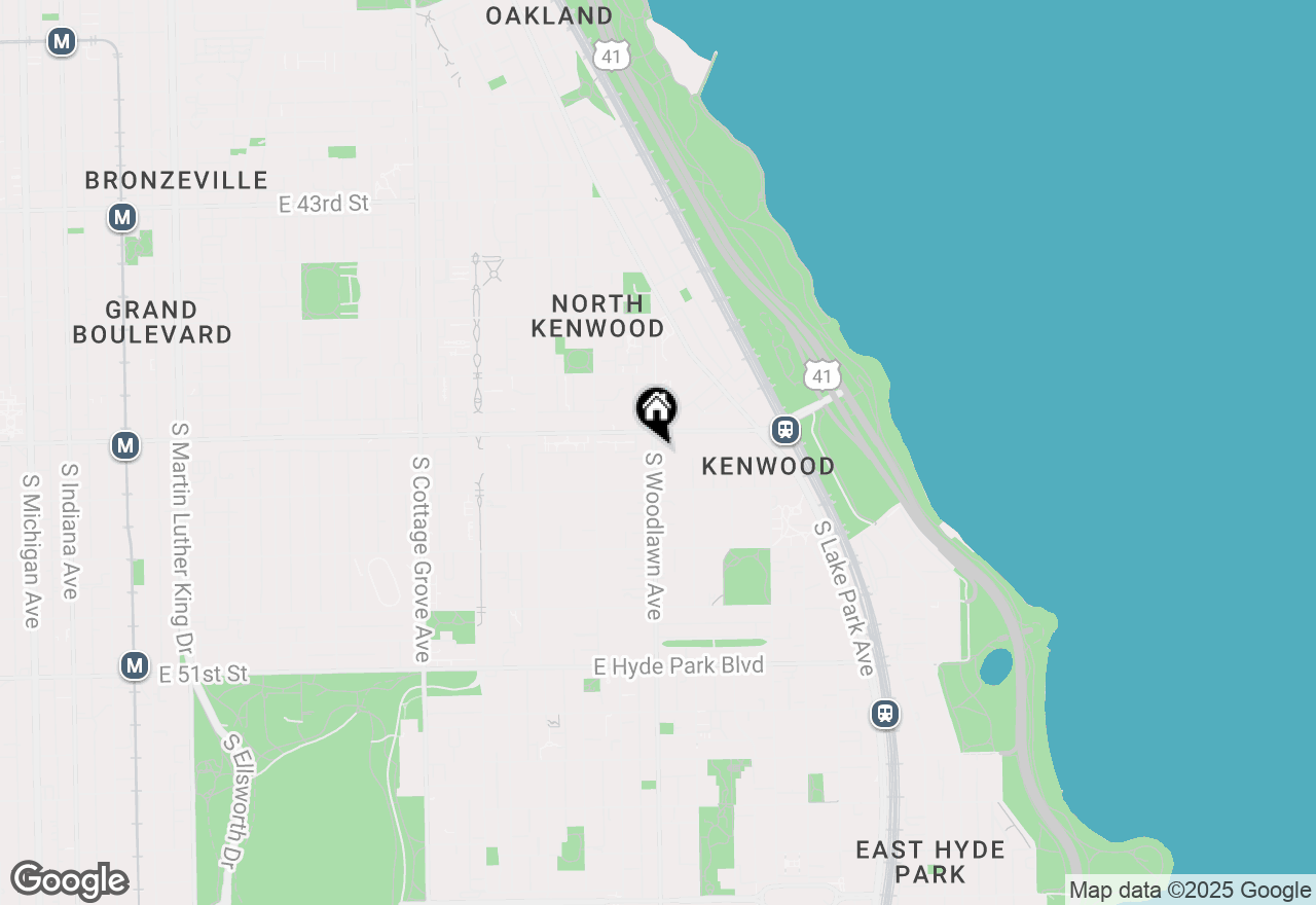 Map of 4721 S Woodlawn Avenue #C, Chicago, IL 60615