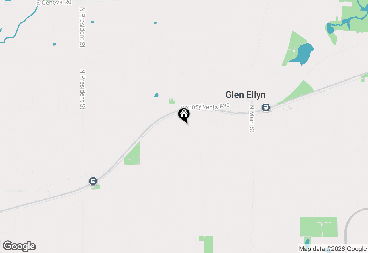 Map of 417 Dawn Avenue, Glen Ellyn, IL 60137