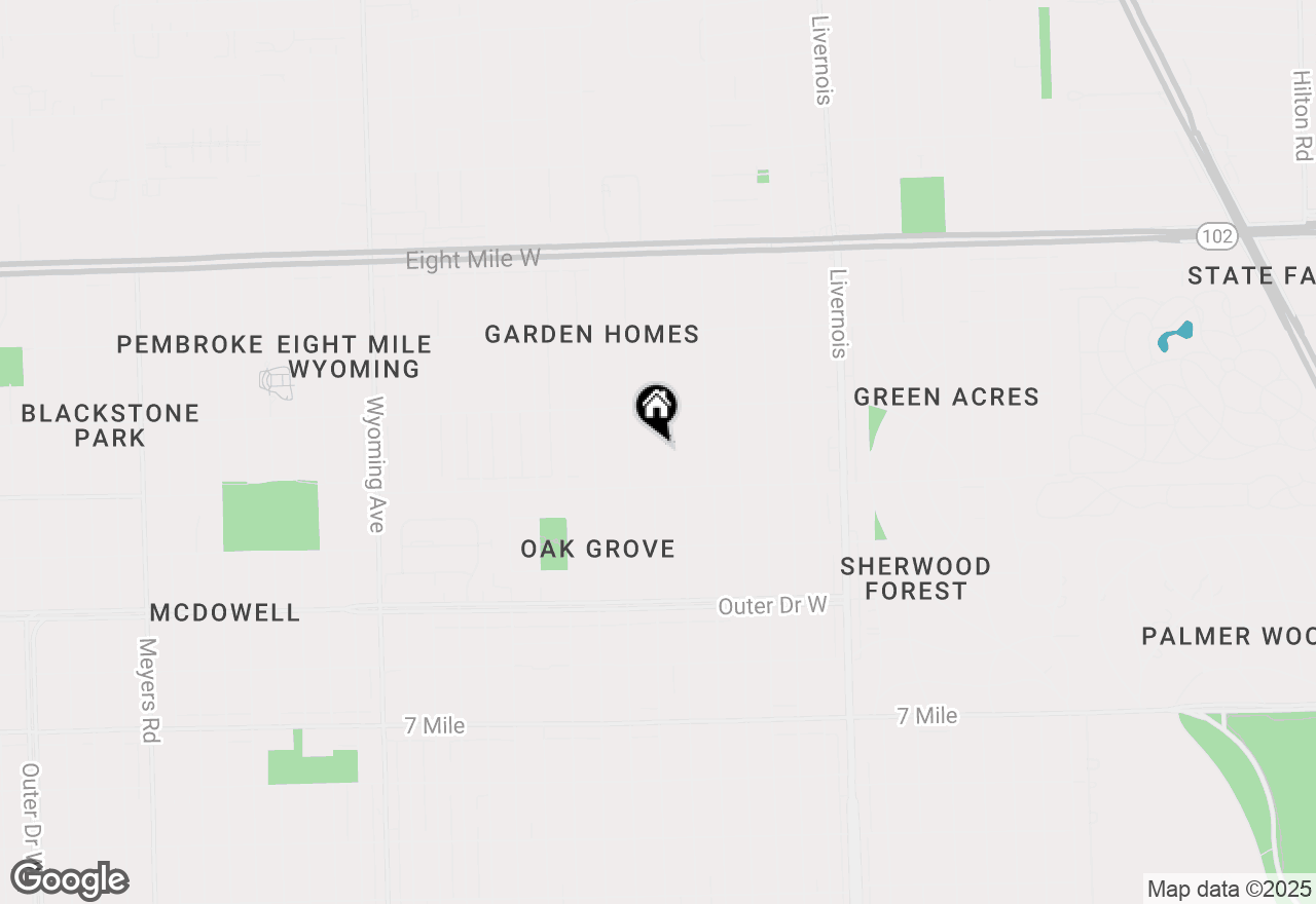 Map of 19977 Santa Barbara Drive, Detroit, MI 48221