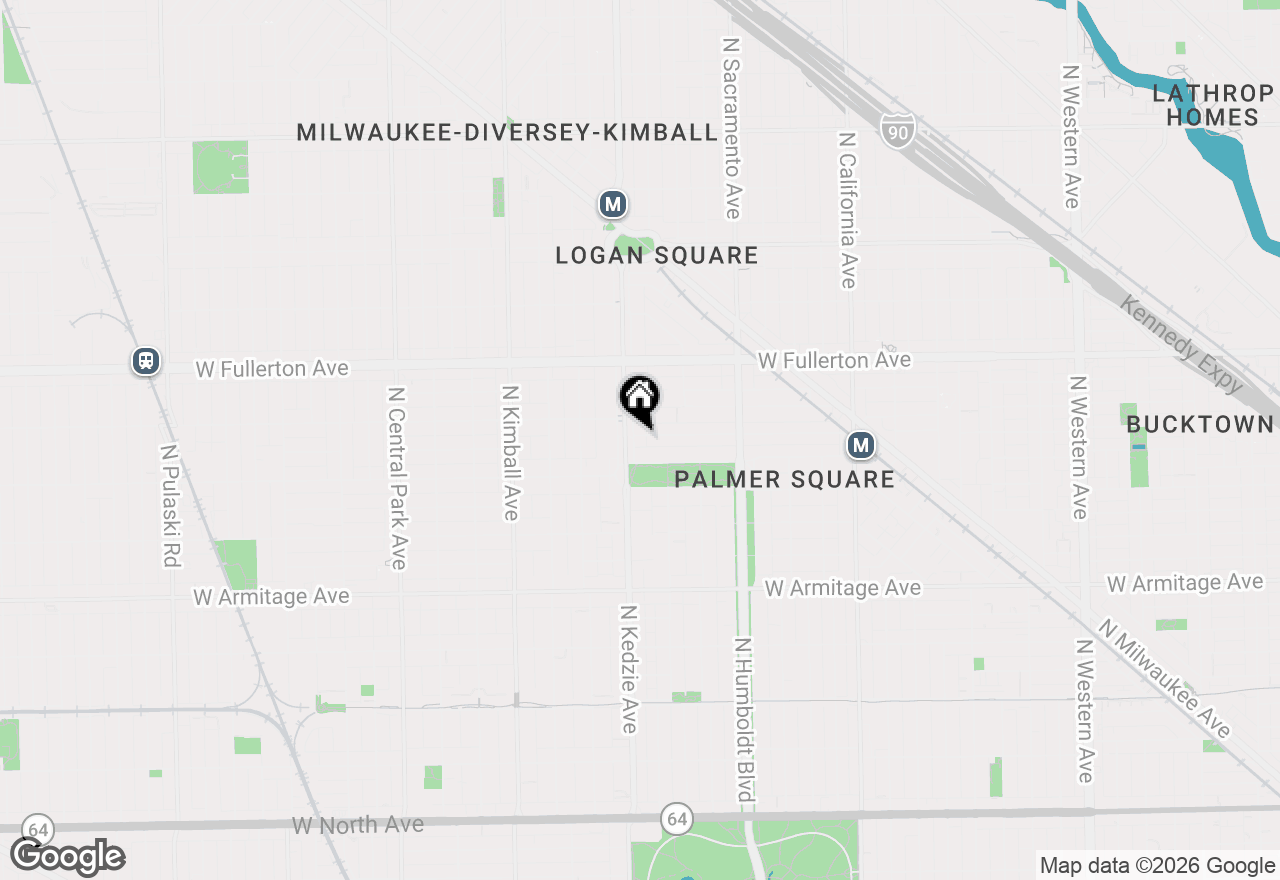 Map of 3145 W Lyndale Street #1, Chicago, IL 60647