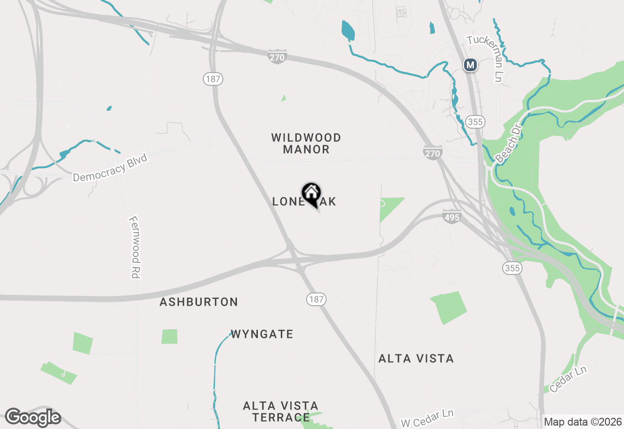 Map of 5817 Kingswood Road, Bethesda, MD 20814