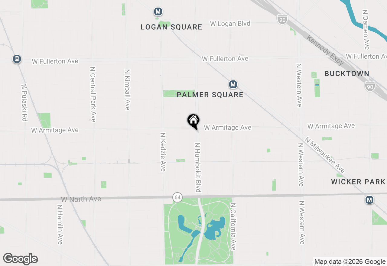 Map of 1940 N Humboldt Boulevard #GN, Chicago, IL 60647
