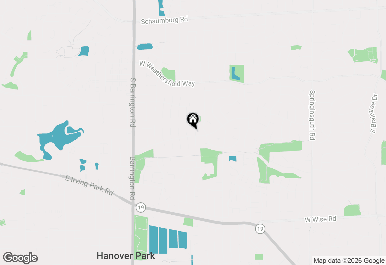 Map of 7934 Kensington Lane, Hanover Park, IL 60133
