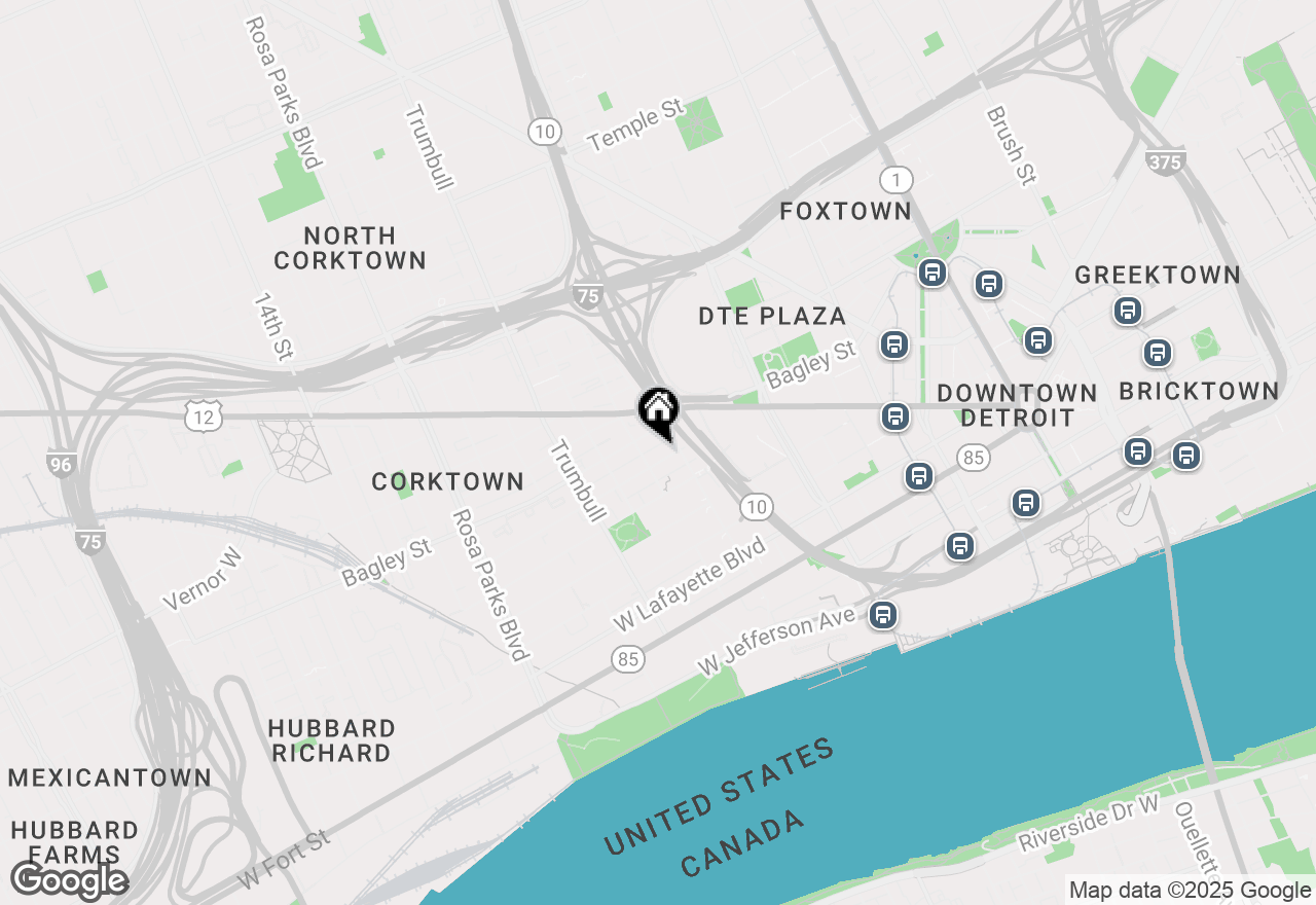 Map of 1246 Labrosse Street #1, Detroit, MI 48226