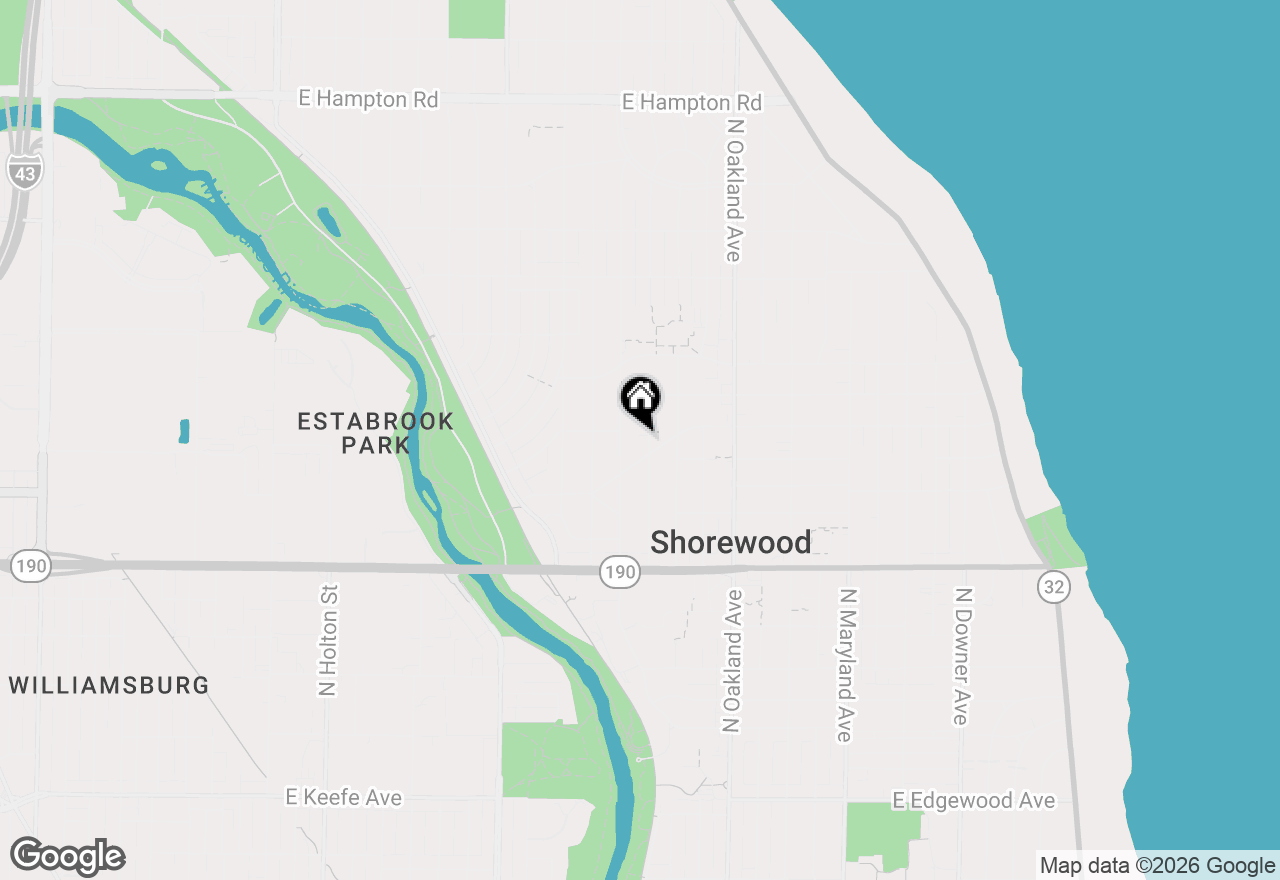 Map of 4213 N Larkin St, Shorewood, WI 53211